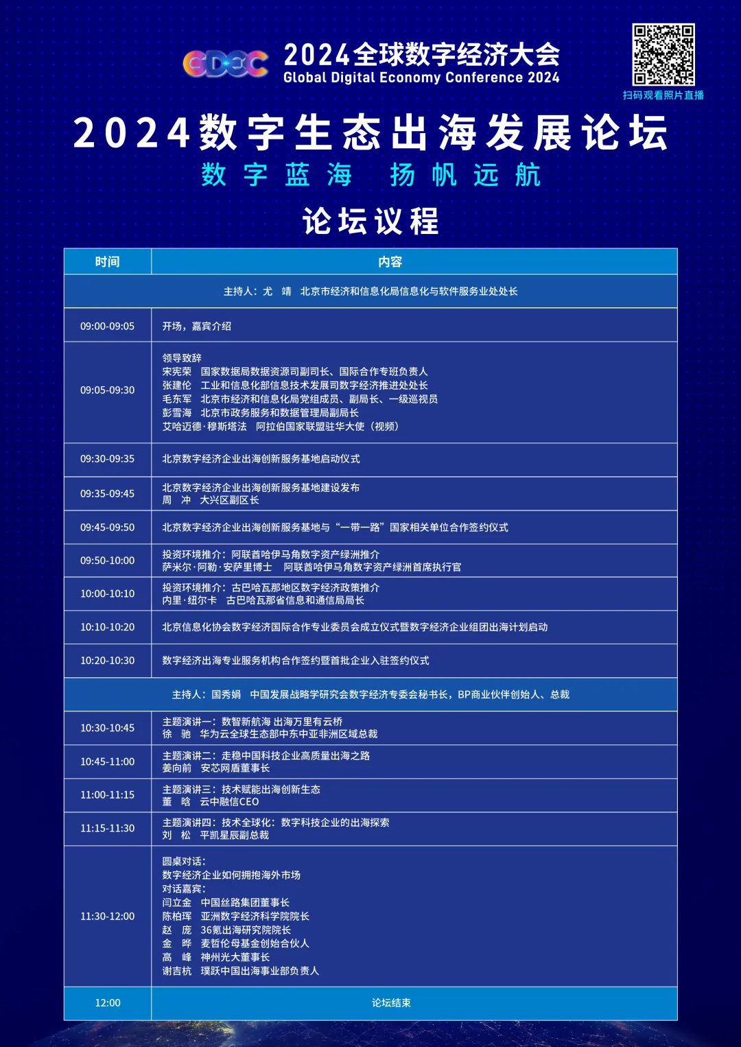 论坛议程