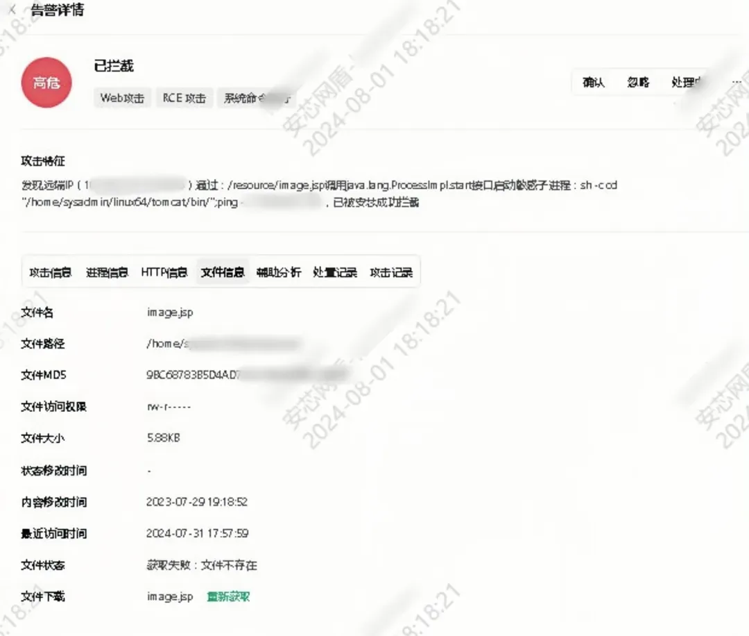 告警文件信息